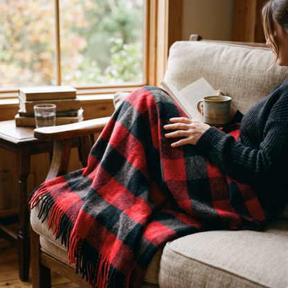 Plaid Flannel Throw Blanket
