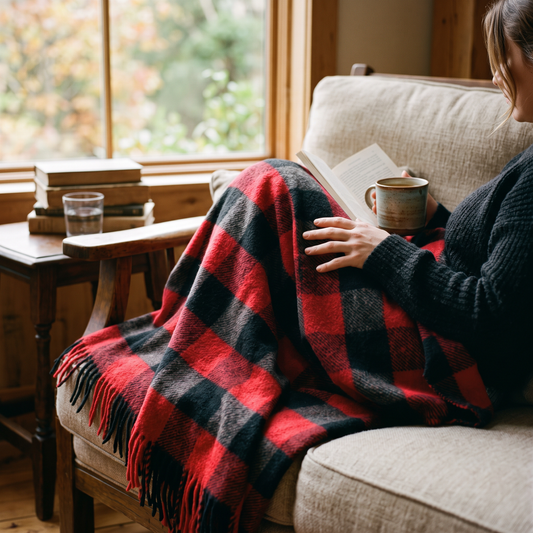 Plaid Flannel Throw Blanket