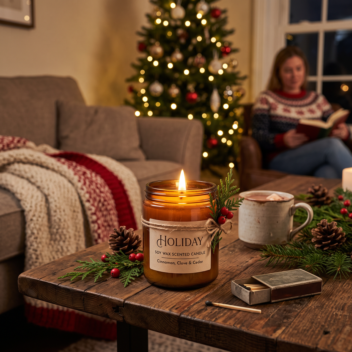 Holiday Soy Wax Scented Candle