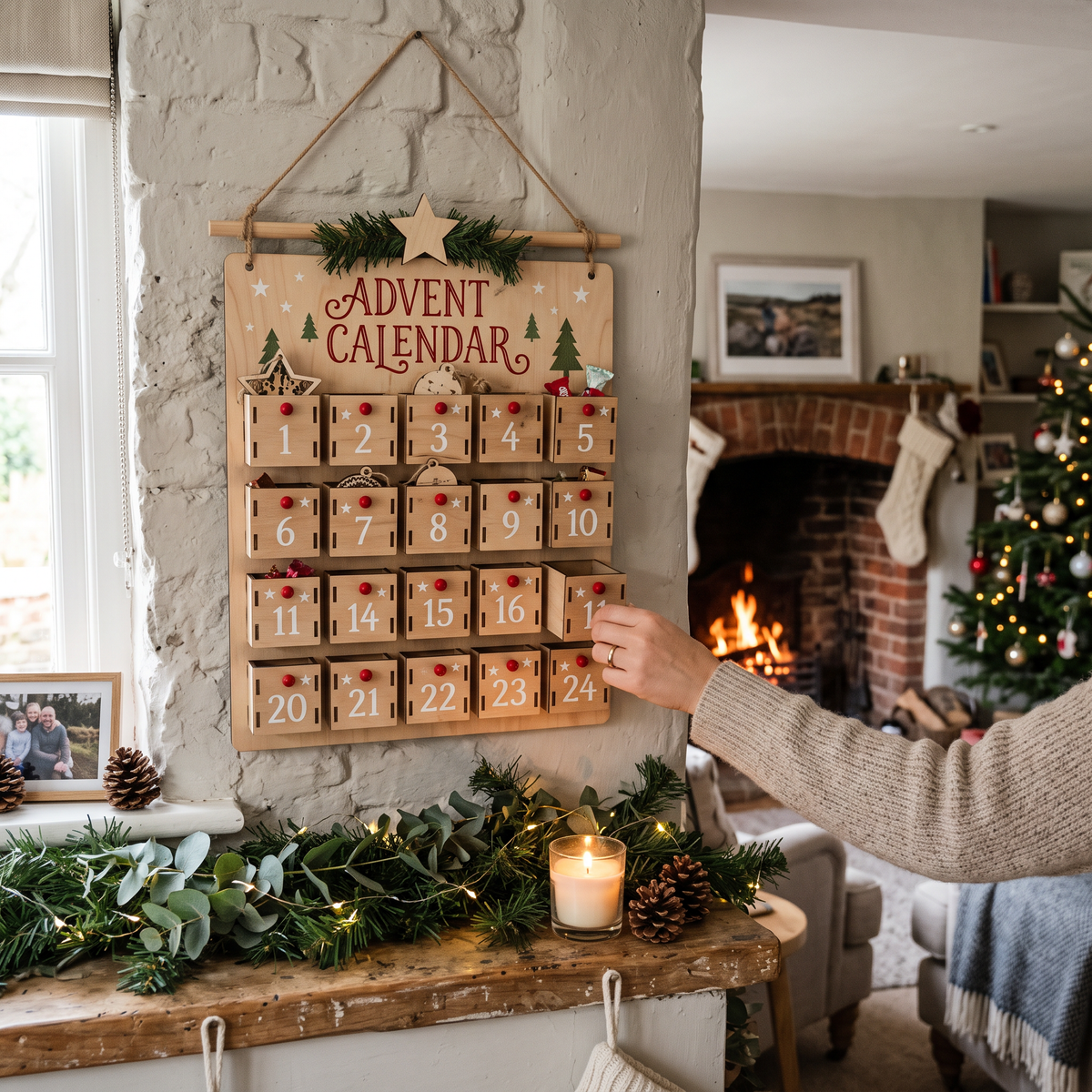 Wooden Christmas Advent Calendar