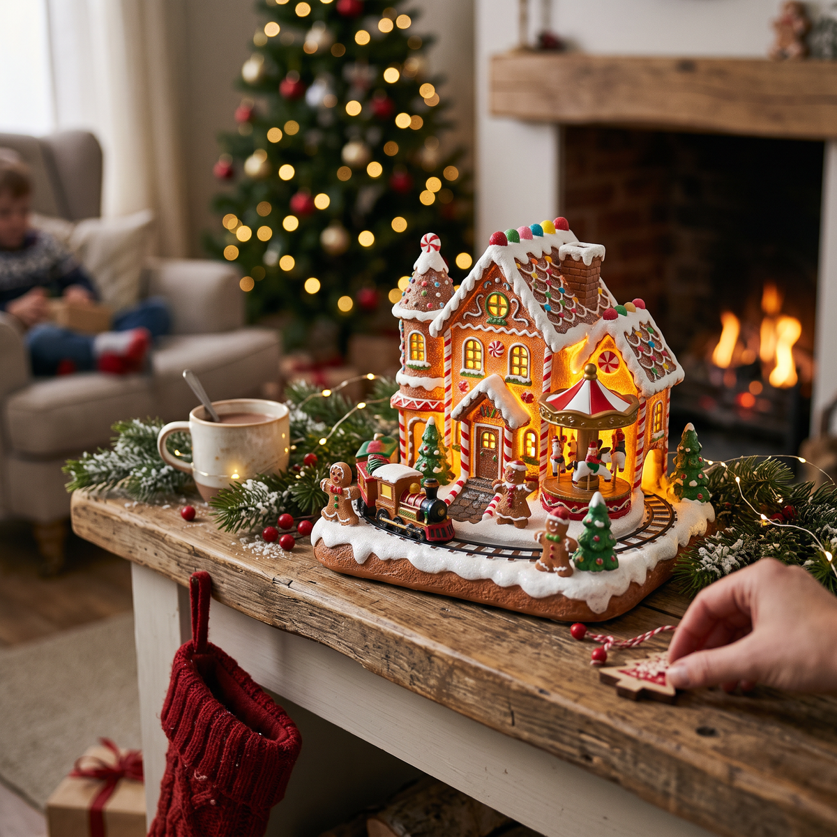 LED Christmas Village House