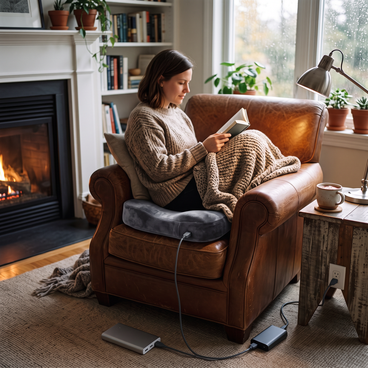 Heated Seat Cushion in use
