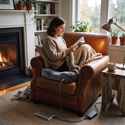 Heated Seat Cushion in use