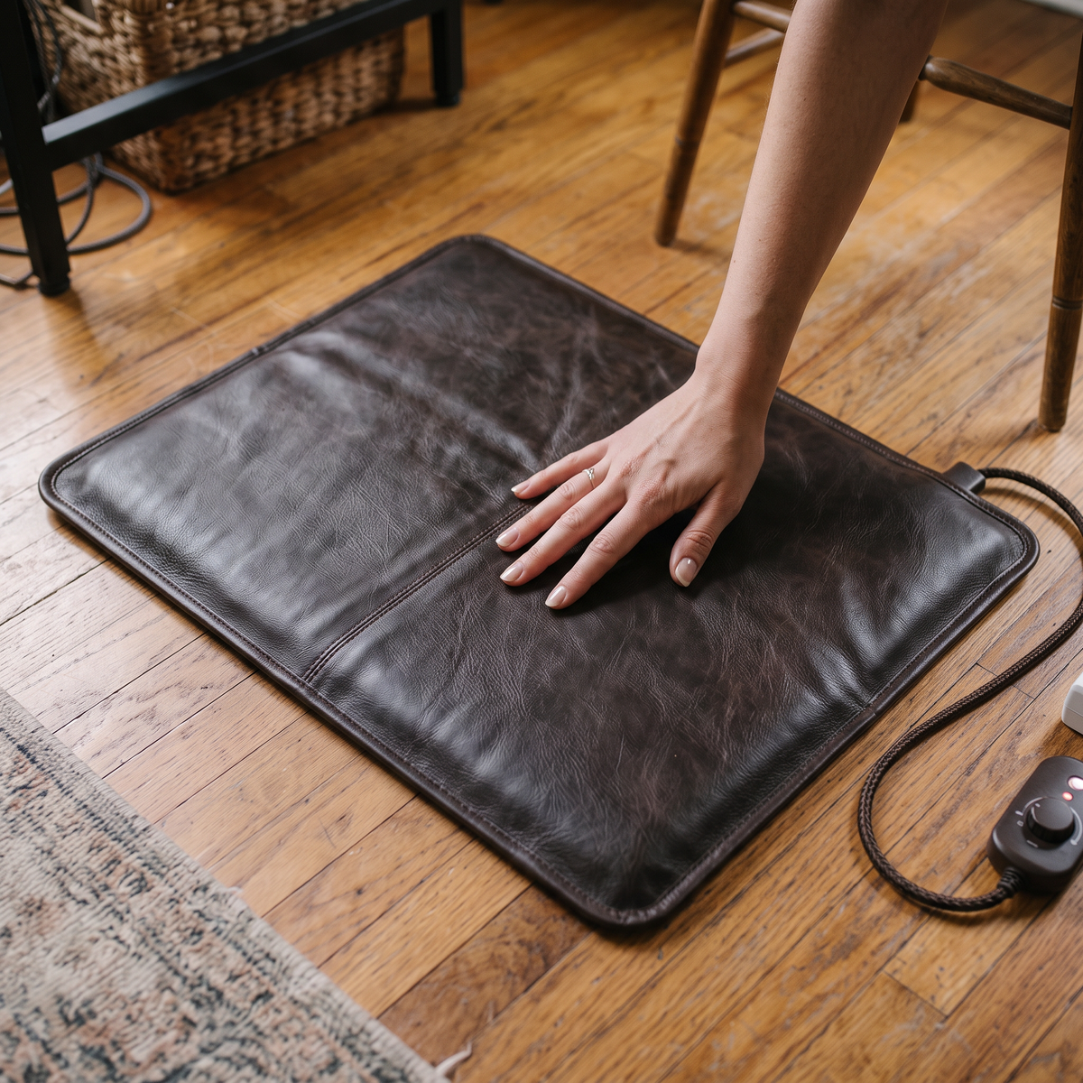 Heated Foot Warmer Mat close-up detail