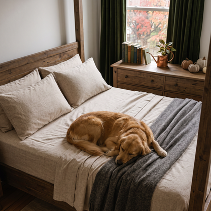 Soft Flannel Sheet Set in use