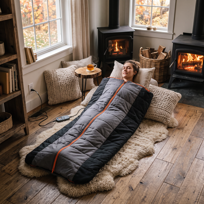 Infrared Sauna Blanket in use