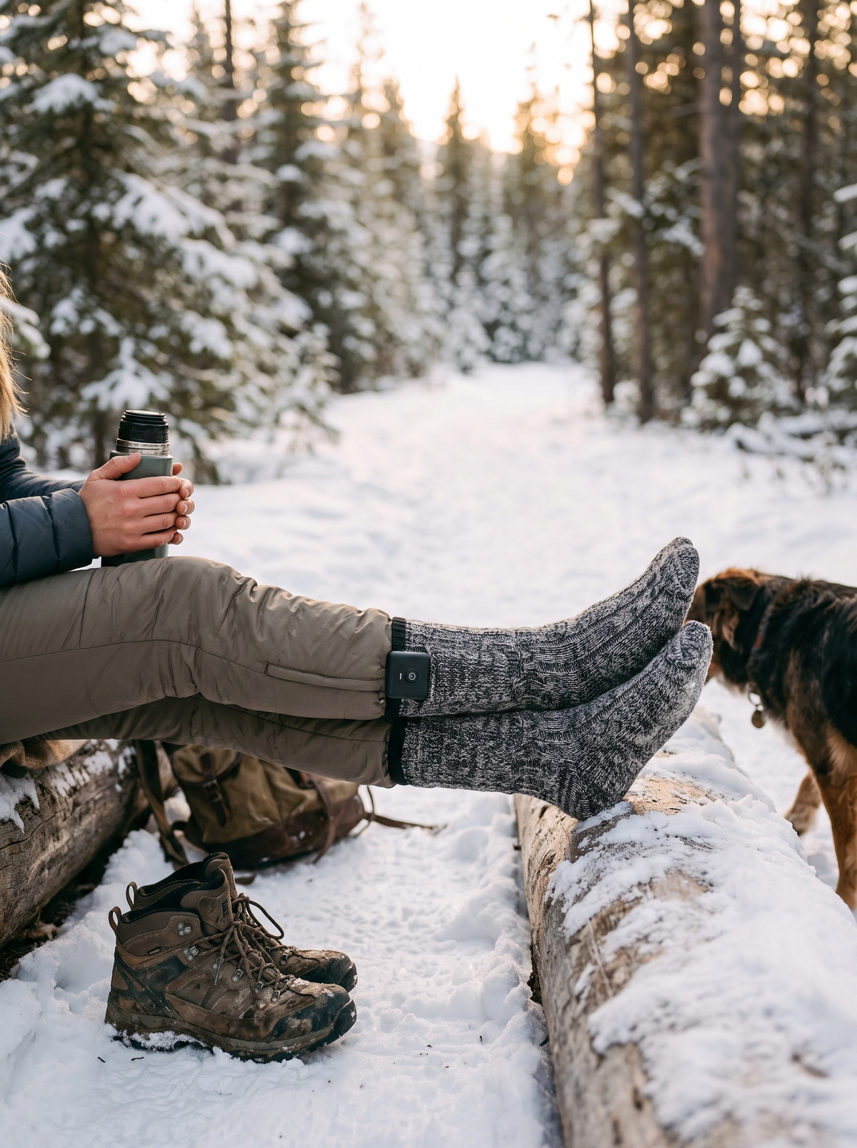Rechargeable Heated Socks Warm Feet On Every Winter Walk