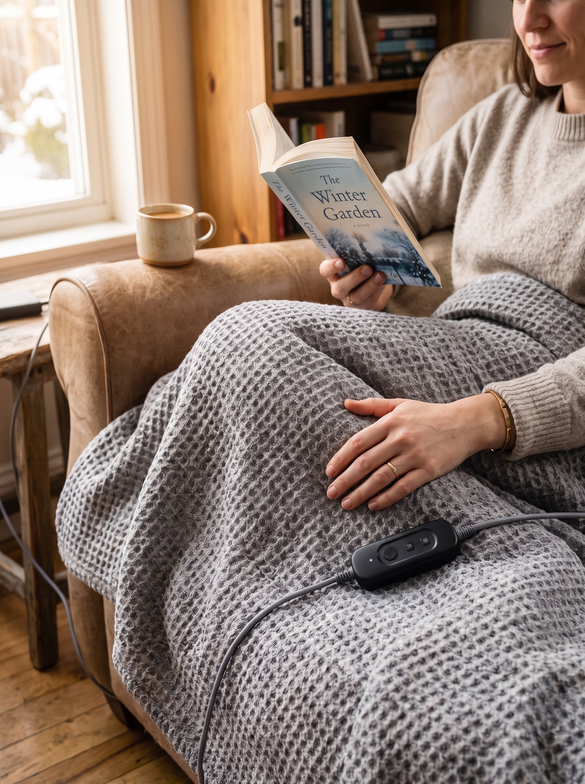 Heated Waffle Throw Blanket Warmth That Wraps Around You