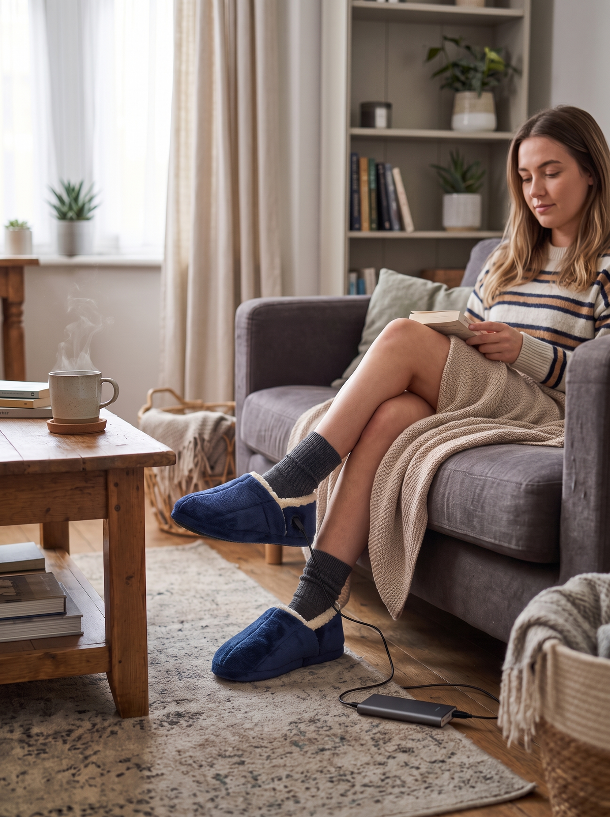 Plush Heated Slippers Wind Down The Warm Way
