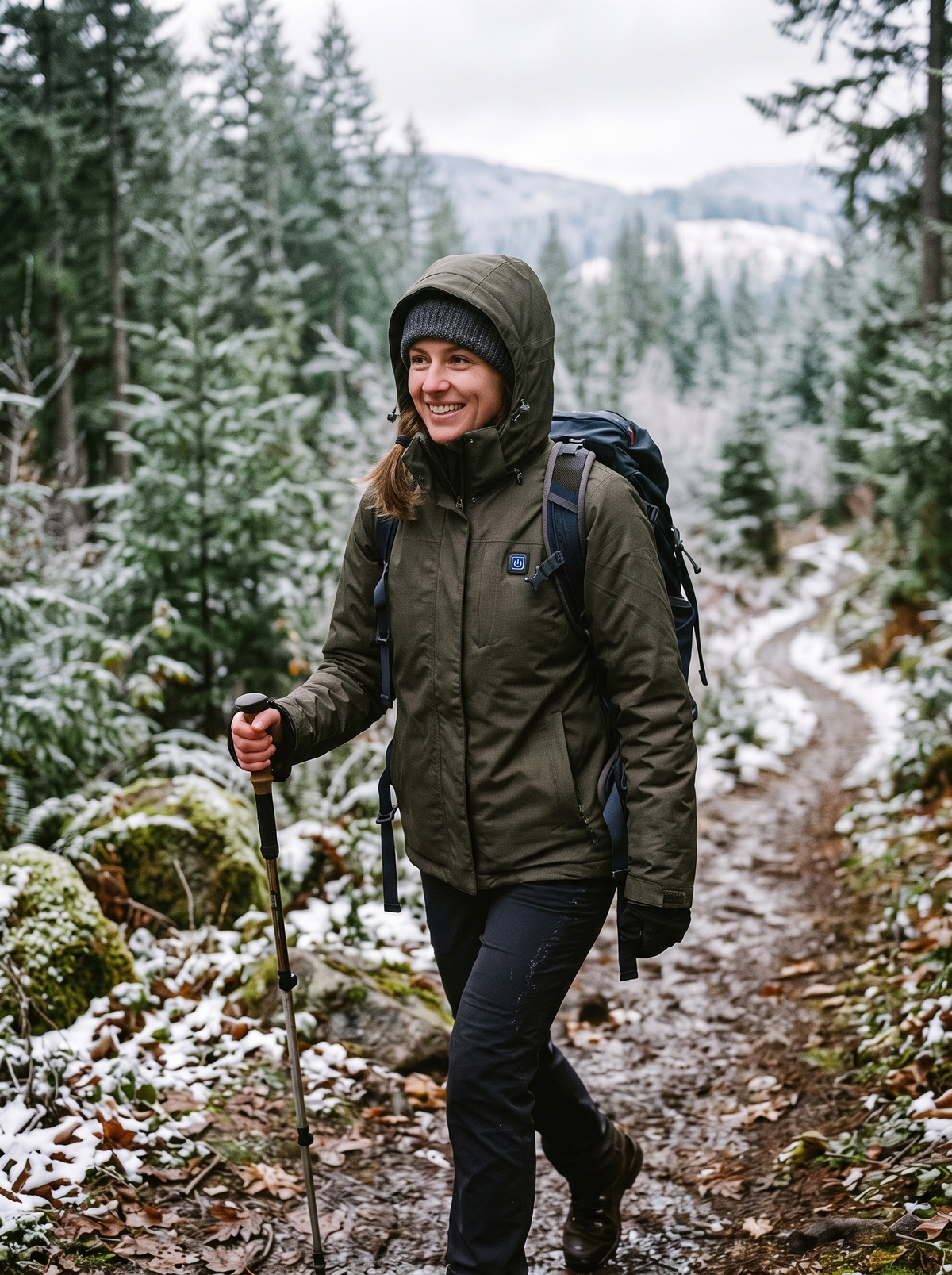Heated Hooded Jacket Casual Style With A Secret