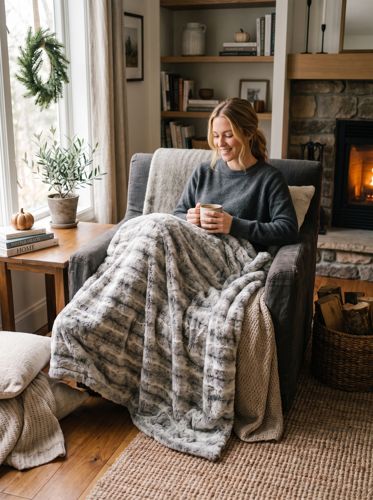 Faux Fur Throw Blanket The Finishing Touch For Seasonal Decor