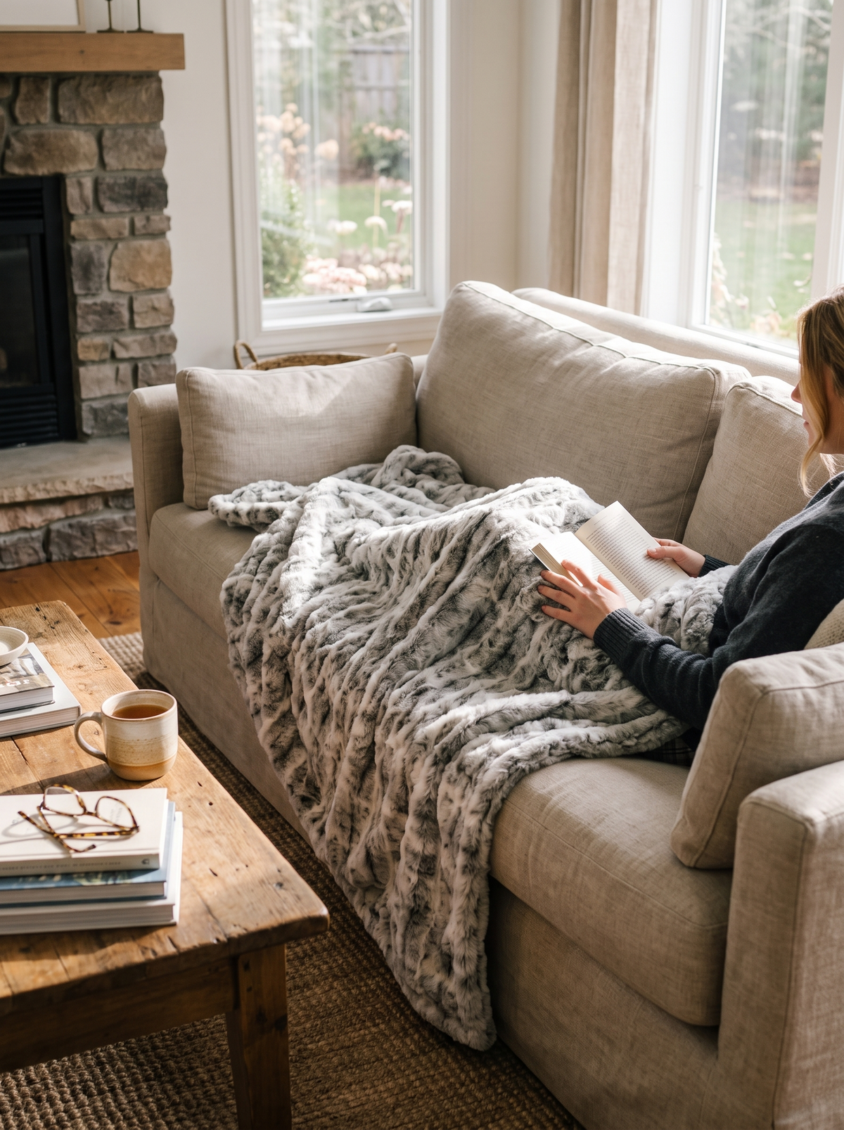 Faux Fur Throw Blanket Style That Catches The Light