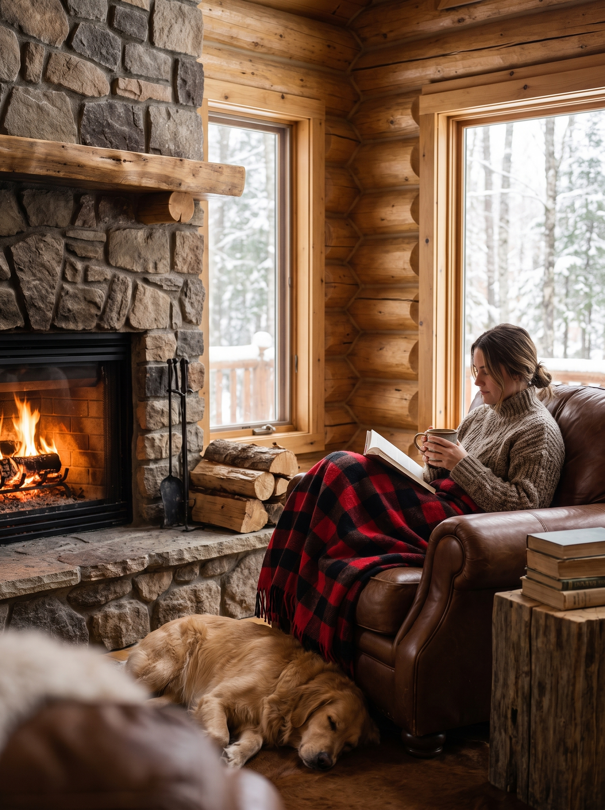 Plaid Flannel Throw Blanket Instant Cabin Coziness