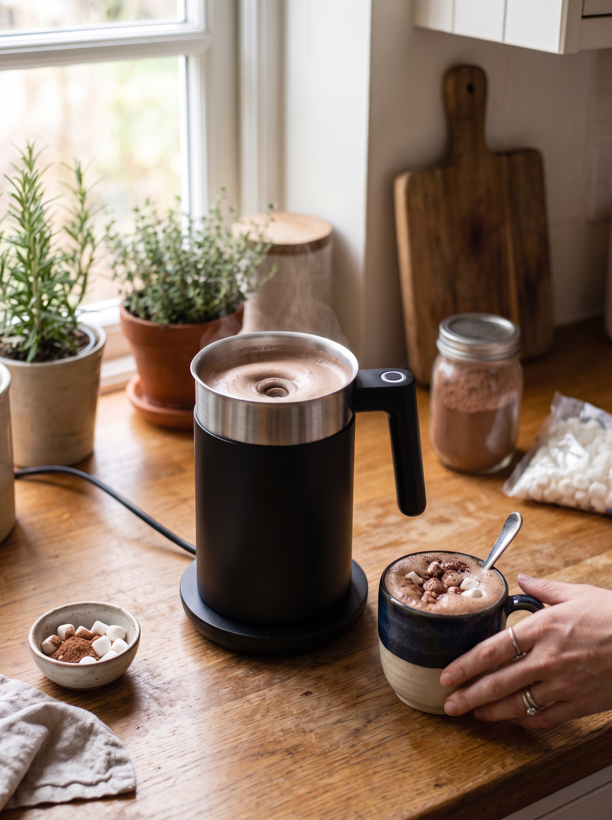 Electric Milk Frother & Hot Chocolate Maker Your Kitchen, Now A Cozy Cafe