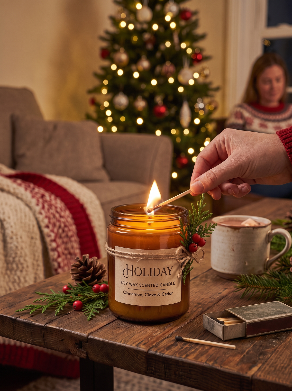 Holiday Soy Wax Scented Candle The Scent Of The Season