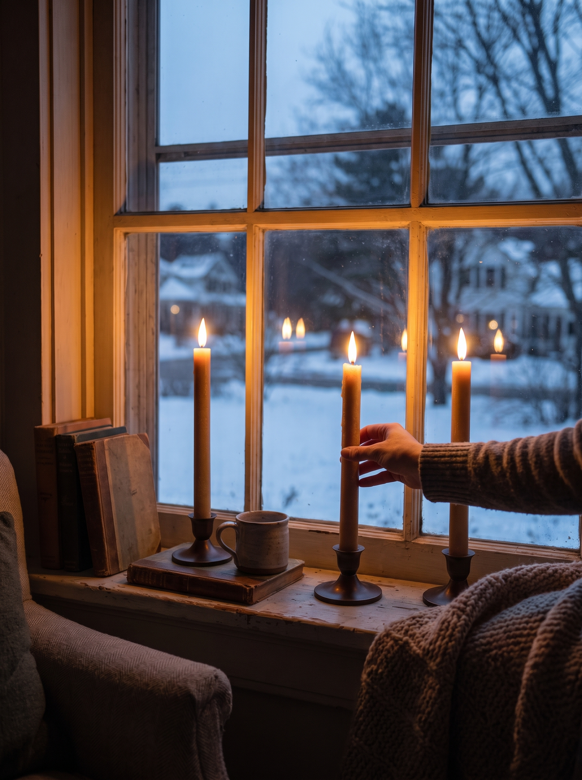 LED Window Taper Candles with Timer Set It Once, Glow Every Evening