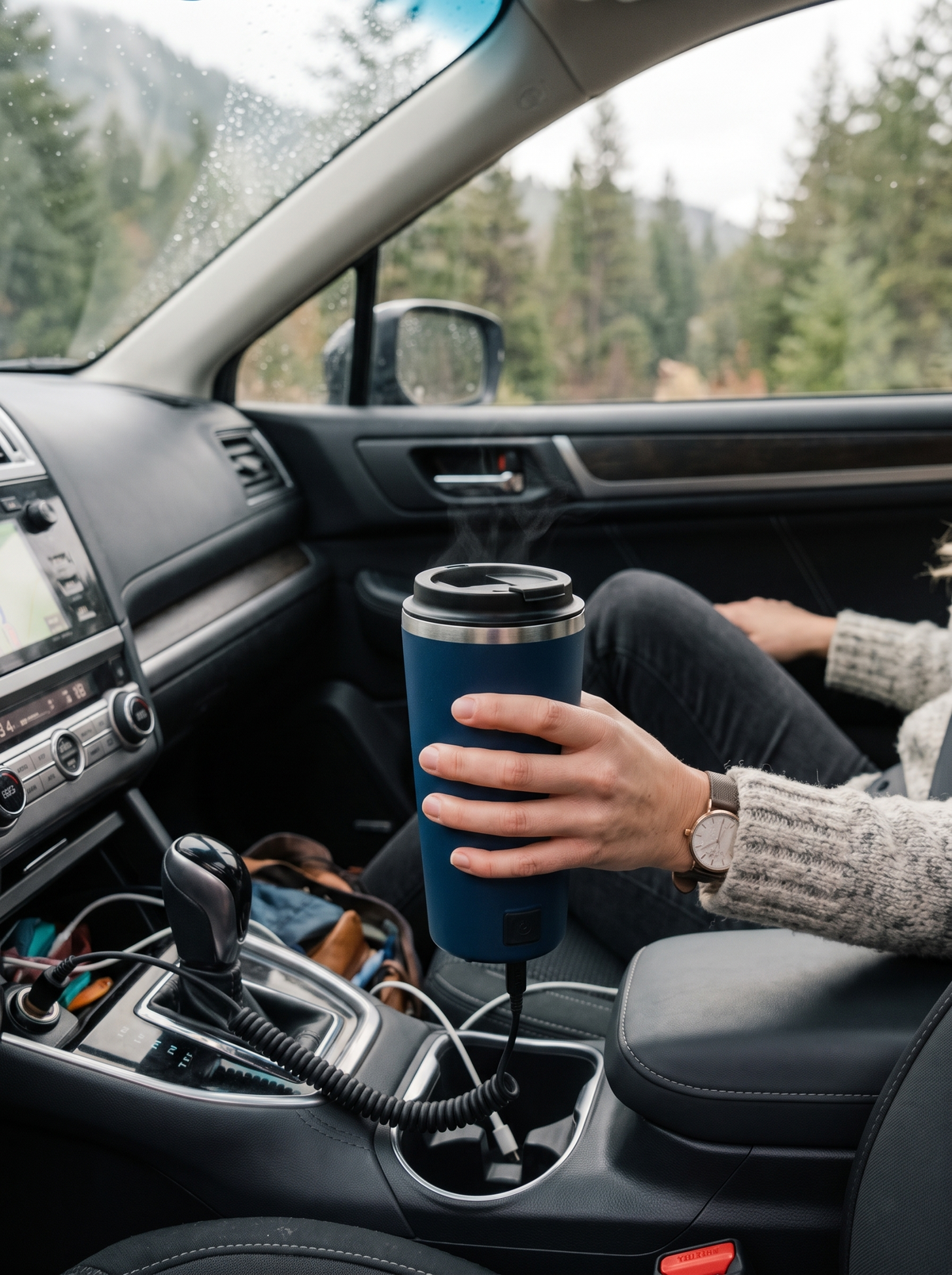 Electric Heated Travel Mug Fits Right Into Busy Routines
