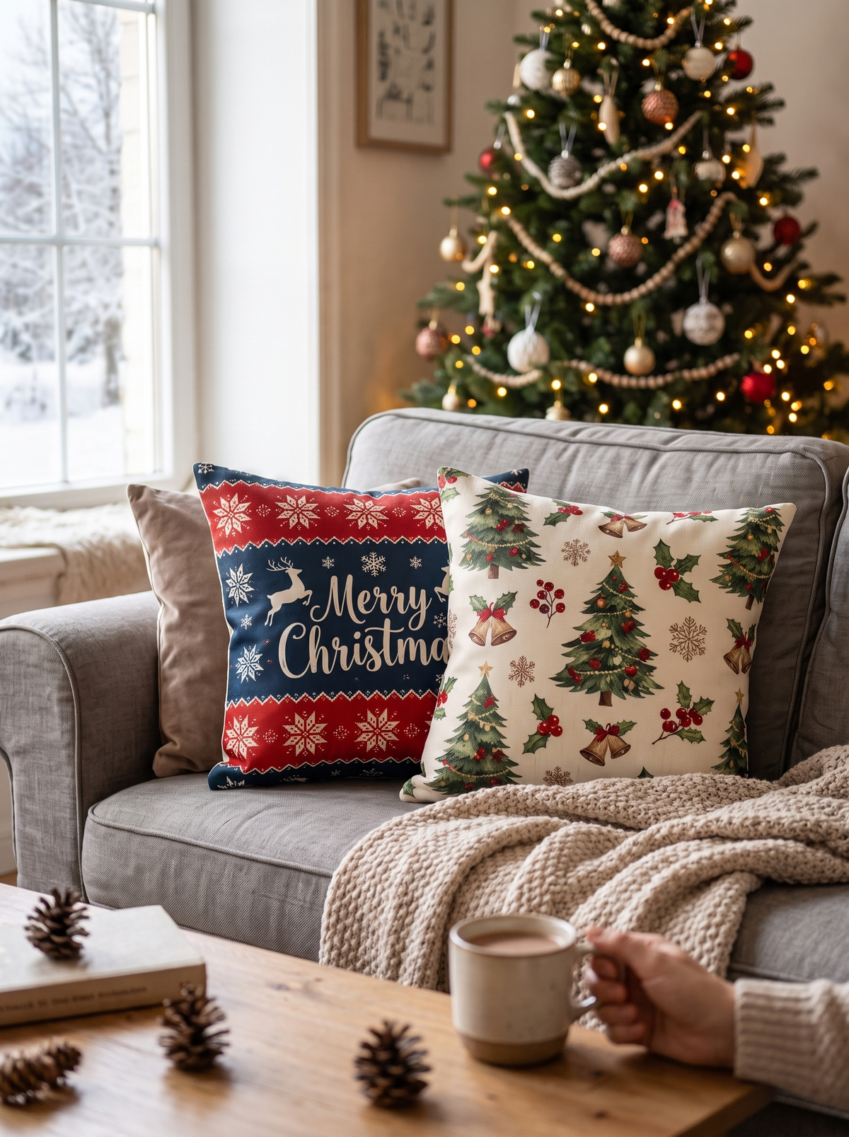 Christmas Throw Pillow Covers Seasonal Color And Personality