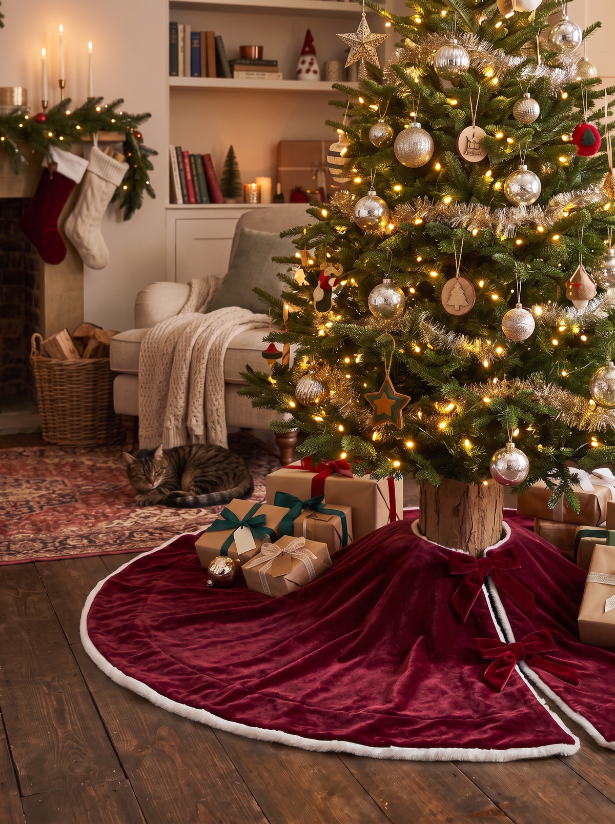 Velvet Christmas Tree Skirt Sophisticated From Every Angle