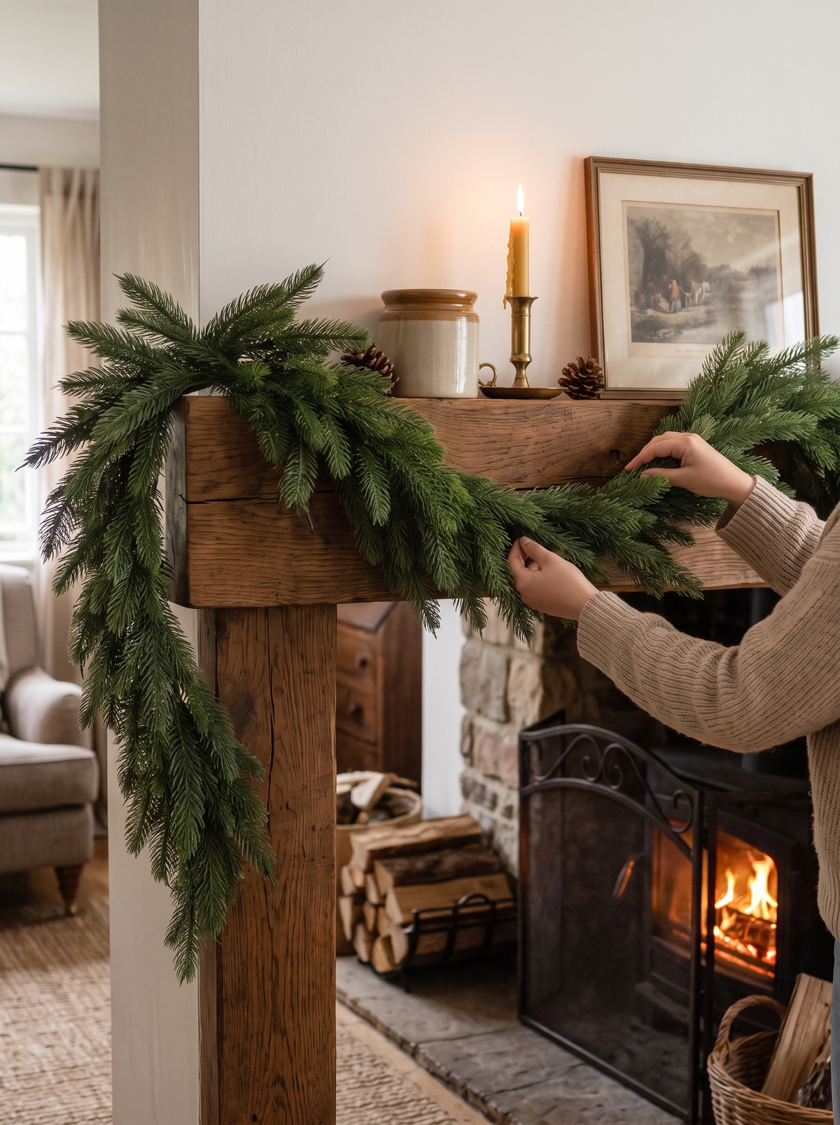 9 ft Norfolk Pine Garland Evergreen Beauty Without The Mess
