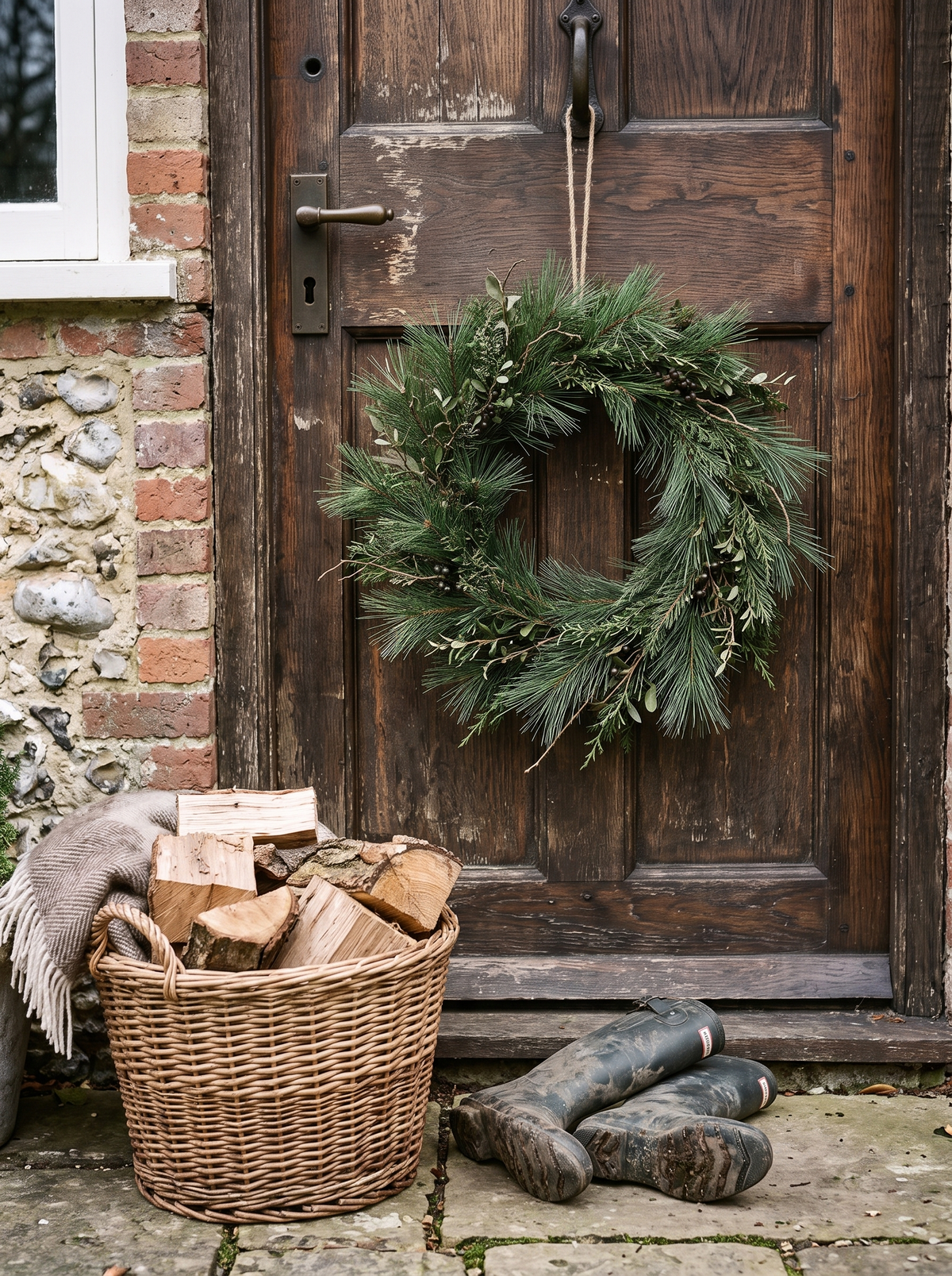 Nordic Norfolk Pine Wreath Understated Holiday Charm