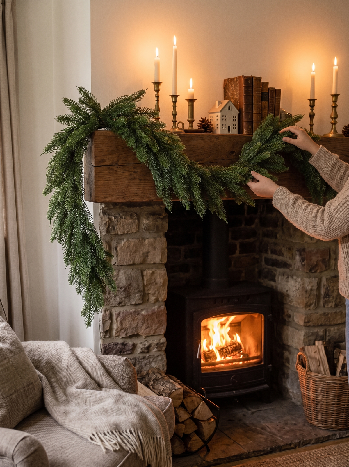 9 ft Norfolk Pine Garland An Instant Holiday Focal Point