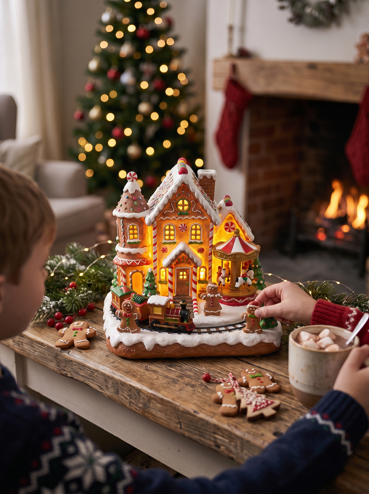 LED Christmas Village House Unpacked With Excitement Every Year