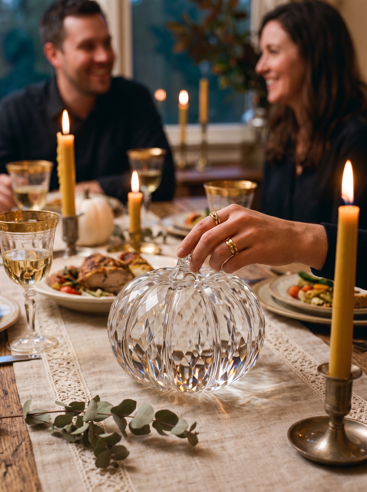 Crystal Pumpkin Centerpiece Light That Dances Across The Room