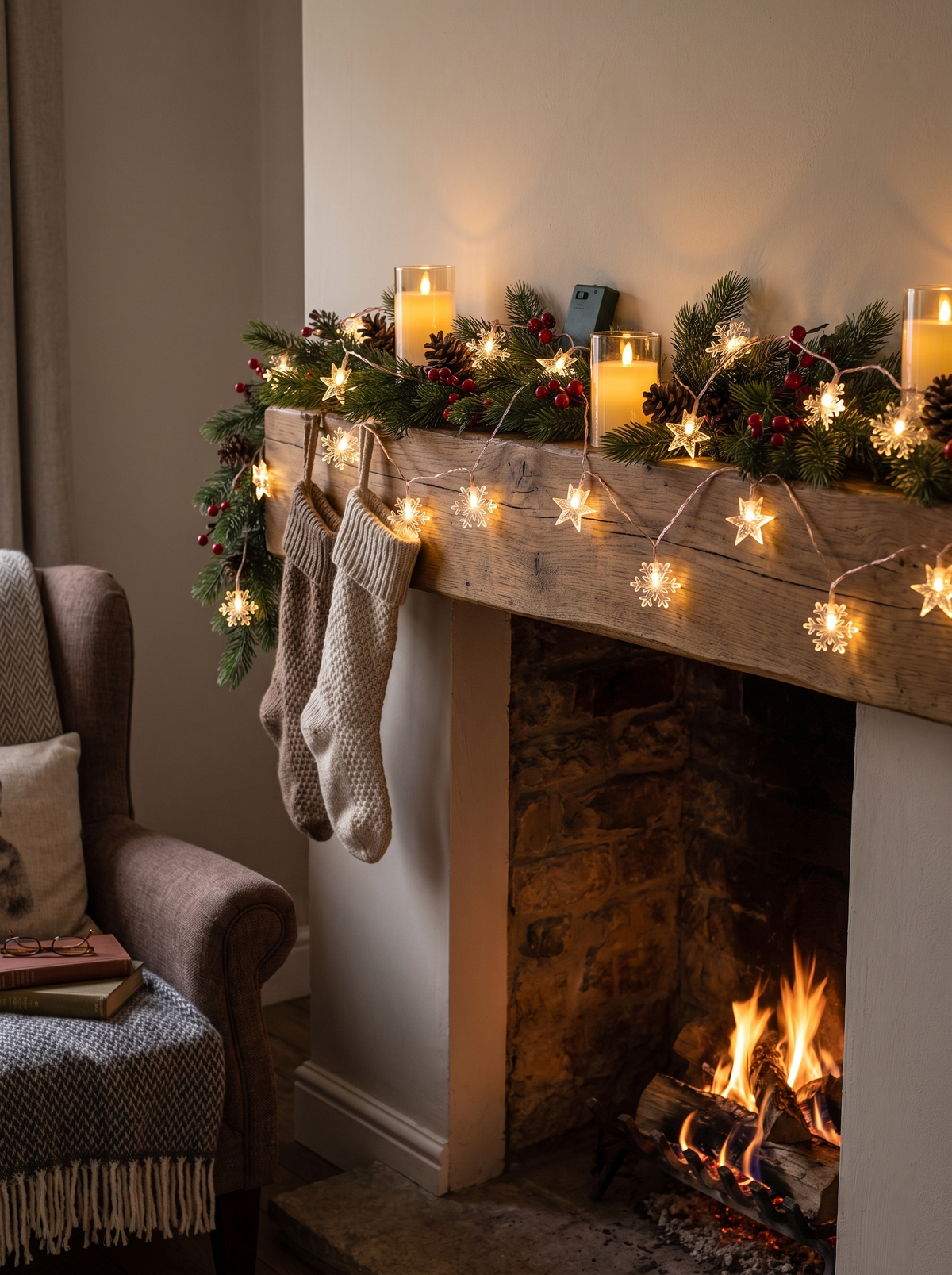 Snowflake & Star String Lights Decorate Wherever You Like
